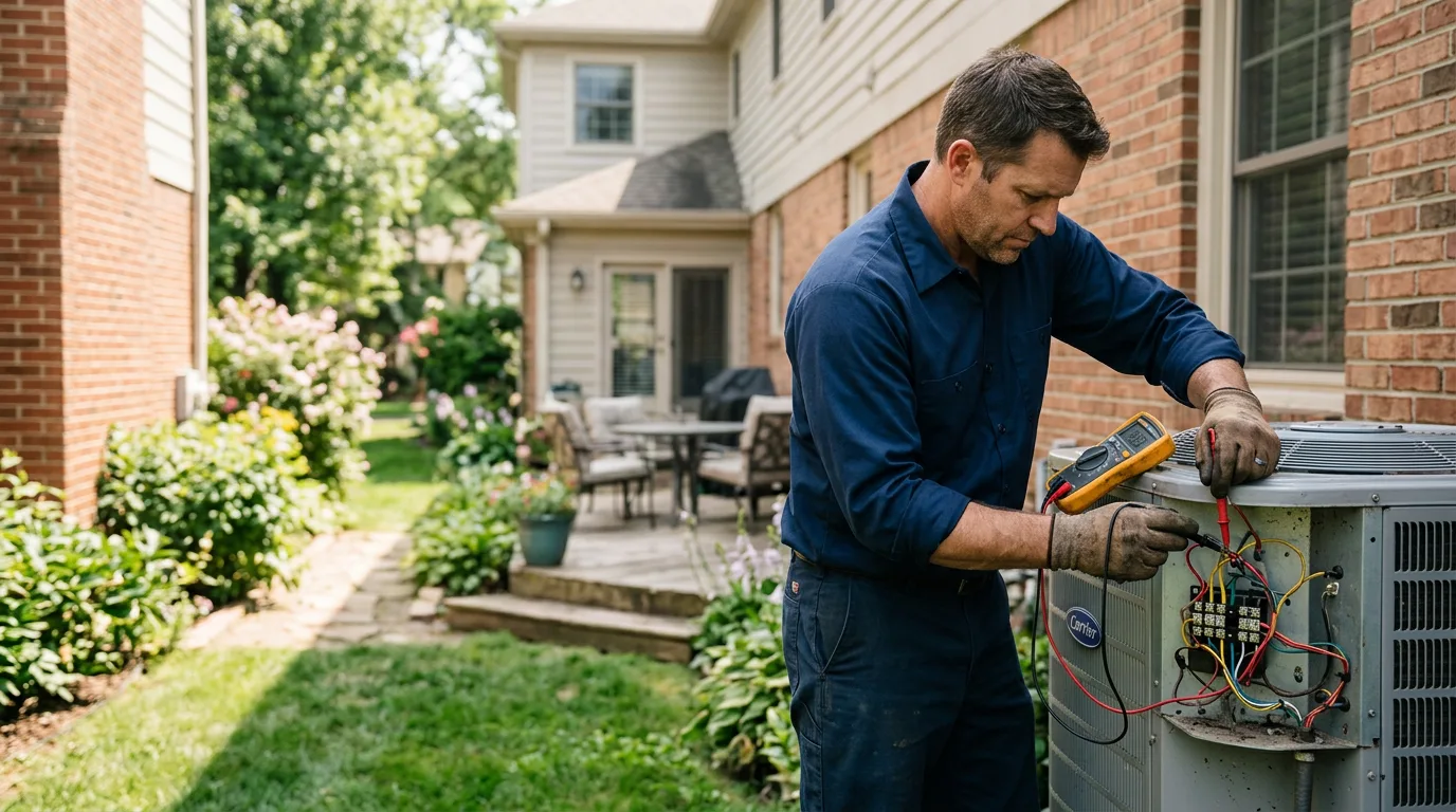HVAC technician working near Justice, IL